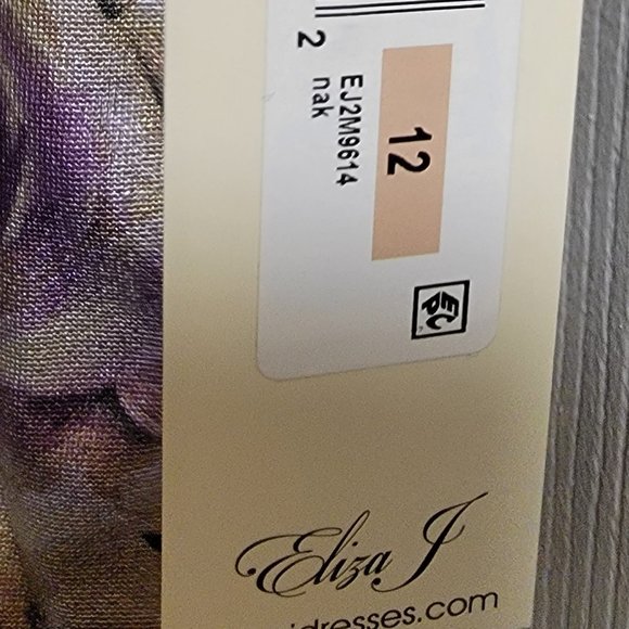 Eliza J Dress, Floral One-shoulder Navy-Blue, Size 12, NEW with TAG - Picture 10 of 12